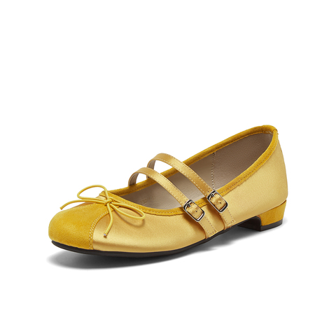 百思图2025秋季新款玛丽珍鞋时尚复古浅口粗跟女单鞋B8017CQ5