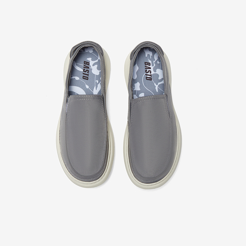 百思图2025夏新款简约时尚运动通勤布鞋厚底圆头男休闲鞋L6291BM5