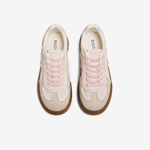 百思图2025秋季新款时尚潮流复古运动德训鞋厚底女休闲鞋V2509CM5