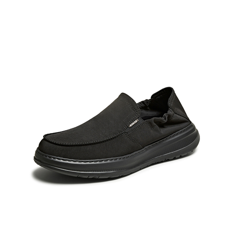 百思图2025夏季新款简约时尚通勤布鞋厚底男休闲鞋L3318BM5