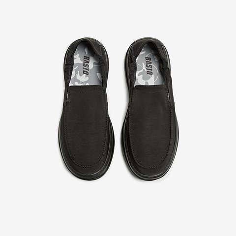 百思图2025夏季新款简约时尚通勤布鞋厚底男休闲鞋L3318BM5