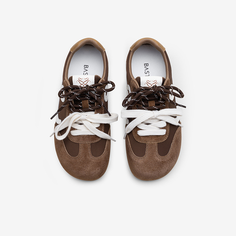 百思图2025秋季新款德训鞋时尚复古街头运动女休闲鞋D3203CM5