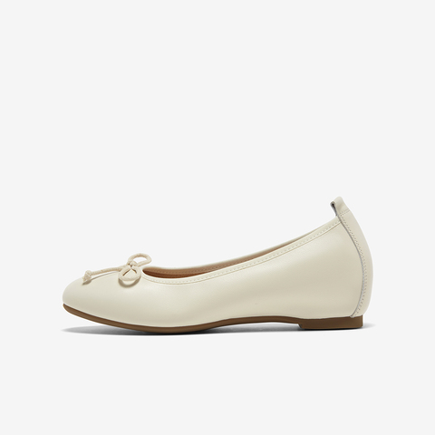 百思图2025秋季新款平跟单鞋时尚蝴蝶结浅口女单鞋CL993CQ5