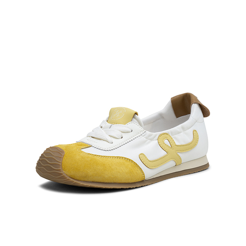 百思图2025秋季新款德训鞋时尚简约户外运动女休闲鞋X1519CA5