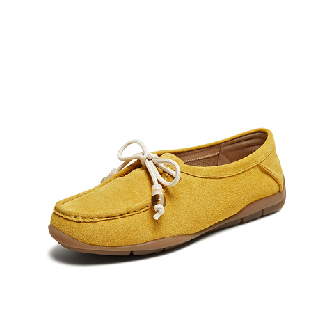 百思图2025秋季新款袋鼠鞋时尚复古潮流厚底女单鞋UPF05CA5