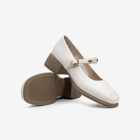 百思图2025秋季新款玛丽珍鞋时尚复古学院风粗跟女单鞋F2033CQ5