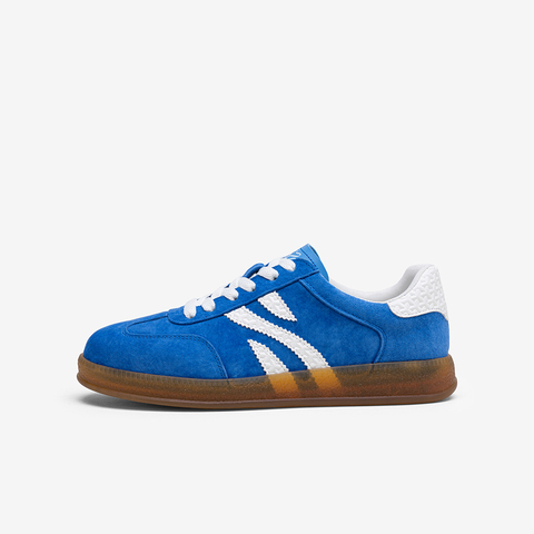 百思图2025秋季新款德训鞋时尚复古户外运动女休闲鞋D3176CM5