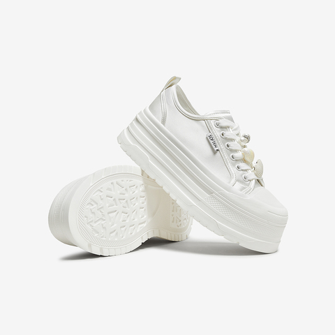 百思图2025夏季新款帆布鞋时尚户外街头潮流女休闲鞋E5919BM5