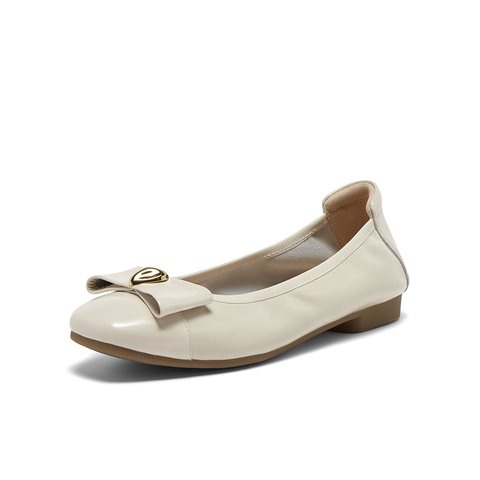 百思图2025秋季新款单鞋时尚简约通勤浅口圆头女鞋C2203CQ5