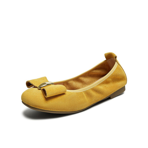 百思图2025秋季新款单鞋时尚潮流通勤浅口平跟女鞋C5572CQ5