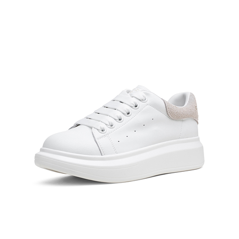 百思图2025秋季新款小白鞋时尚潮流街头运动女休闲鞋D5859CM5