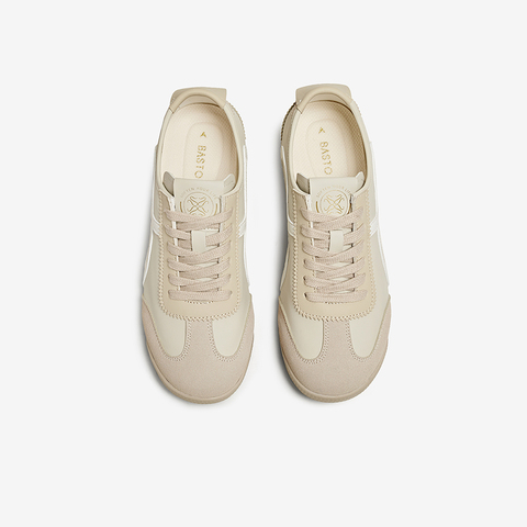 百思图2025秋季新款德训鞋街头潮流复古运动女休闲鞋V2518CM5