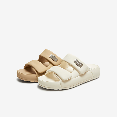 百思图2025夏季新款简约潮流街头休闲一字拖厚底女拖鞋D3167BT5