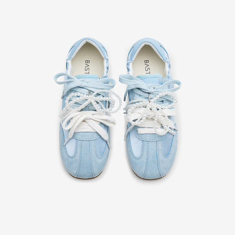 百思图2025秋季新款德训鞋时尚复古运动平跟女休闲鞋A1934CM5