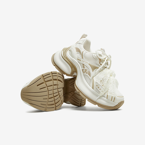 百思图2025秋季新款商场同款老爹鞋厚底增高女休闲鞋V0982CM5