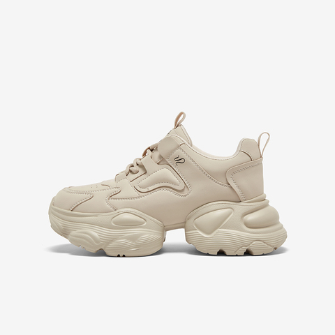 百思图2025秋季新款潮流街头运动老爹鞋厚底增高女休闲鞋D3105CM5