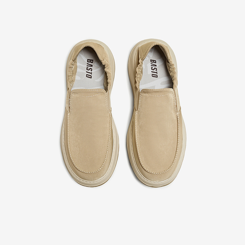 百思图2025夏季新款简约时尚通勤布鞋厚底男休闲鞋L3318BM5