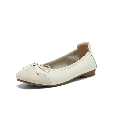 百思图2025秋季新款单鞋时尚蝴蝶结简约通勤女鞋C2201CQ5