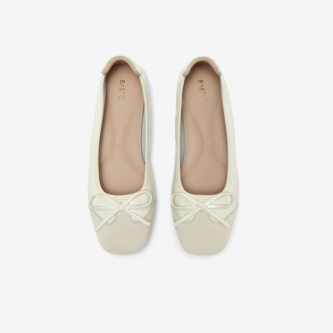 百思图2025秋季新款单鞋时尚蝴蝶结简约通勤女鞋C2201CQ5