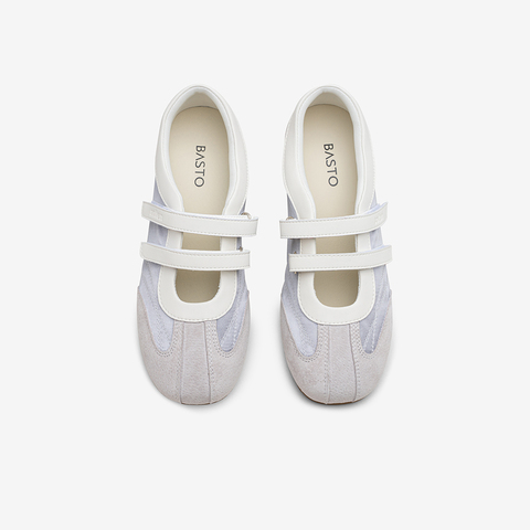 百思图2025秋季新款芭蕾舞鞋时尚运动休闲平跟女单鞋A1942CQ5