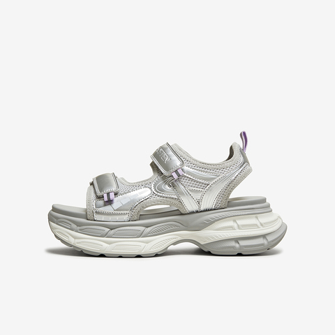 百思图2025夏季新款时尚潮流街头老爹运动凉厚底女凉鞋D3159BL5