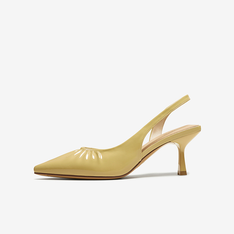 百思图2025夏新款商场同款后空凉鞋潮流尖头细高跟女凉鞋F5231BH5