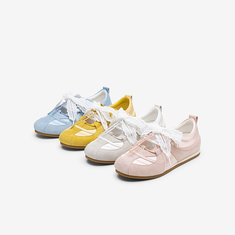 百思图2025秋新款商场同款猪芭蕾舞鞋时尚复古休闲女单鞋I7105CQ5