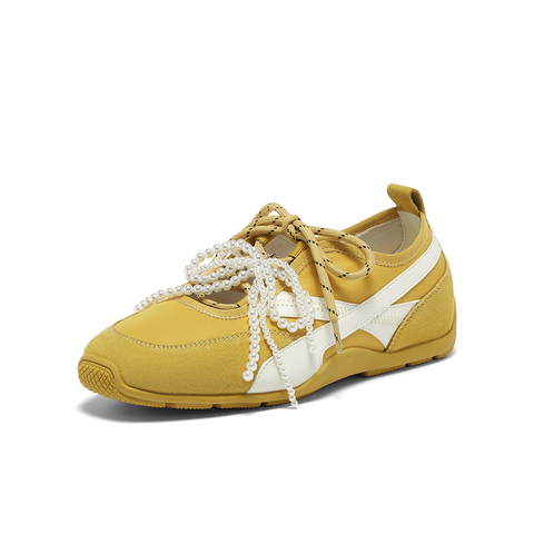 百思图2025秋季新款时尚复古户外运动德训鞋女休闲鞋A9002CM5