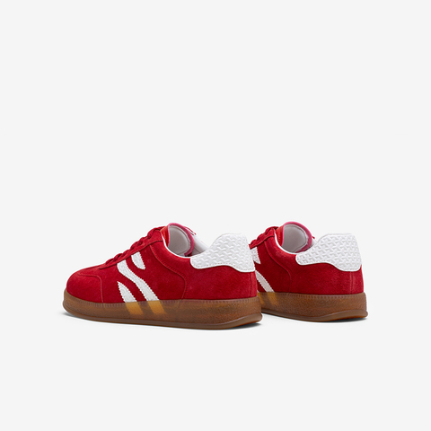 百思图2025秋季新款德训鞋时尚复古户外运动女休闲鞋D3176CM5