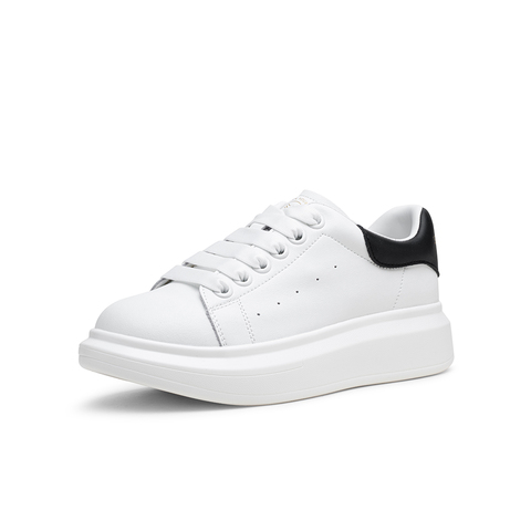 百思图2025秋季新款小白鞋时尚潮流街头运动女休闲鞋D5859CM5