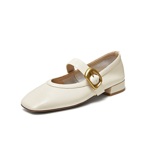 百思图2025秋季新款玛丽珍鞋简约通勤方头粗跟女单鞋B1576CQ5