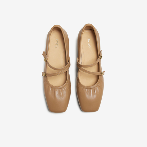 百思图2025秋季新款商场同款玛丽珍鞋法式方头浅口女单鞋C5911CQ5