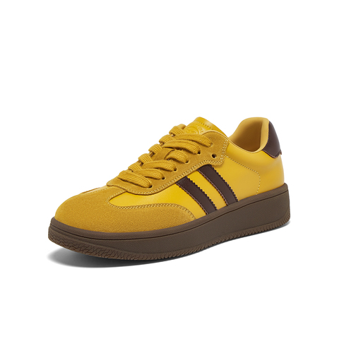 百思图2025秋季新款德训鞋街头潮流复古运动女休闲鞋E5101CM5