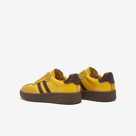 百思图2025秋季新款德训鞋街头潮流复古运动女休闲鞋E5101CM5