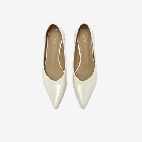 百思图2025秋季新款商场同款单鞋简约通勤细跟尖头女鞋B1163CQ5