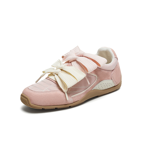 百思图2025夏季新款时尚简约复古运动德训鞋女休闲鞋A5313BM5