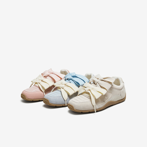 百思图2025夏季新款时尚简约复古运动德训鞋女休闲鞋A5313BM5