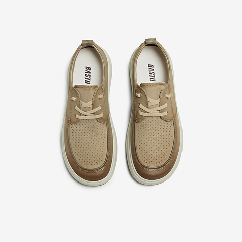 百思图2025夏季新款简约时尚户外运动布鞋厚底男休闲鞋29521BM5