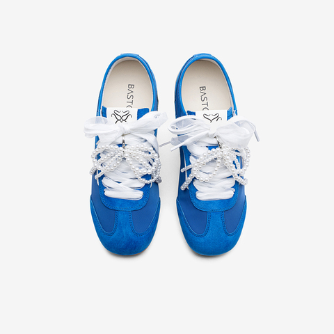 百思图2025秋季新款时尚潮流运动德训鞋平跟女休闲鞋A1981CM5