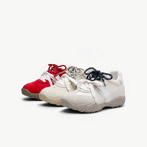 百思图2025秋季新款德训鞋时尚复古潮流增高女休闲鞋D3238CM5