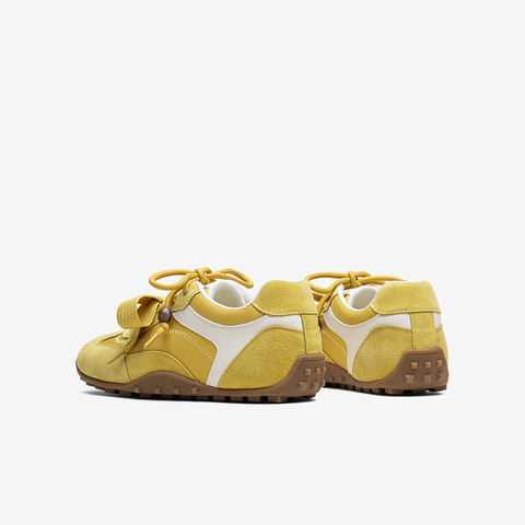 百思图2025秋季新款商场同款德训鞋时尚复古运动女休闲鞋A9012CM5