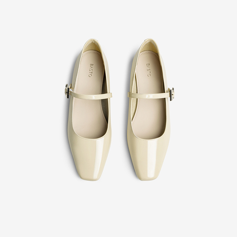 百思图2025秋季新款商场同款玛丽珍鞋简约方头粗跟女单鞋F3132CQ5