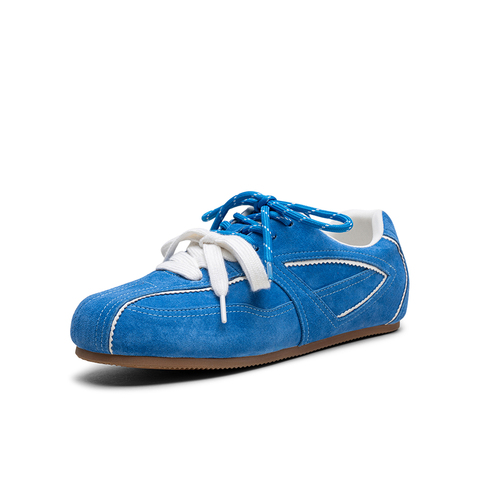 百思图2025秋季新德训鞋时尚复古户外运动平跟女休闲鞋D3250CM5