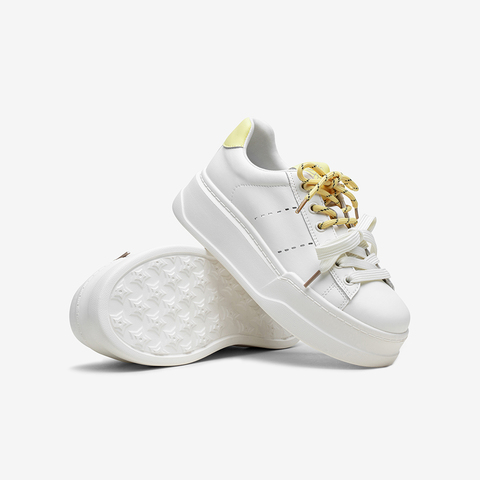 百思图2025秋季新款板鞋时尚户外街头运动厚底女休闲鞋CR502CM5