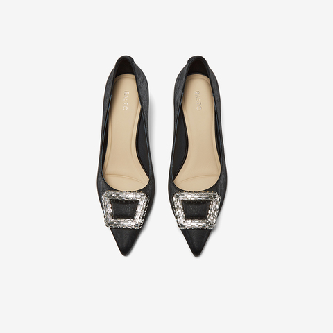 百思图2025秋季新款商场同款单鞋时尚细高跟尖头浅口女鞋F3318CQ5