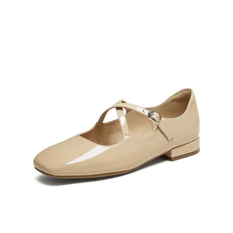 百思图2025秋季新款玛丽珍鞋时尚复古法式潮流女单鞋F3058CQ5