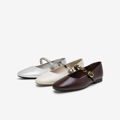 百思图2025秋季新款商场同款玛丽珍鞋时尚复古法式女单鞋F2081CQ5
