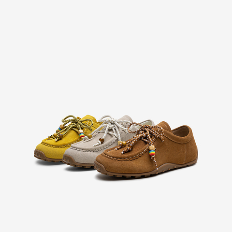 百思图2025秋季新款商场同款袋鼠鞋时尚休闲女单鞋A1372CM5