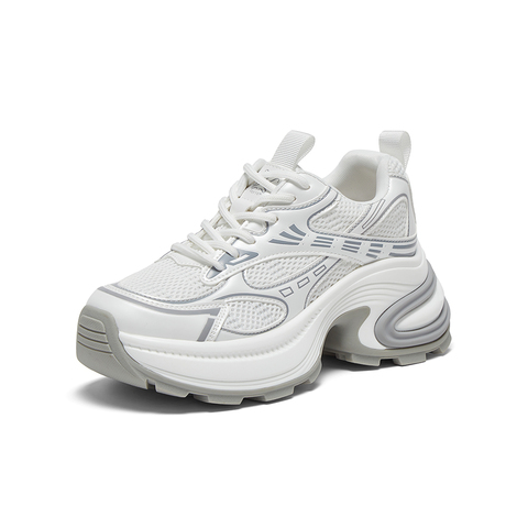 百思图2025夏季新款时尚潮流街头老爹鞋厚底增高女休闲鞋L0804BM5