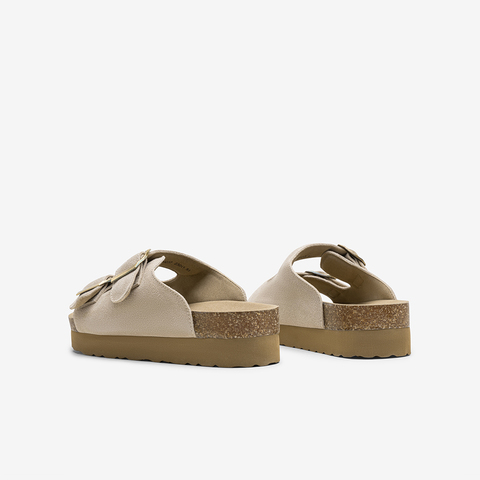 百思图2025夏季新款勃肯鞋时尚户外休闲厚底女凉拖鞋D3237BT5